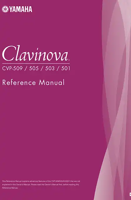 yamaha雅马哈CVP-509_505_503_501 Reference Manual